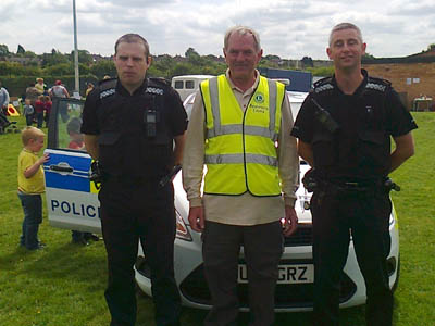 Not quite sure what  Lion Vice President is doing, the police don't look happy.
